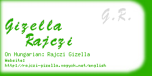 gizella rajczi business card